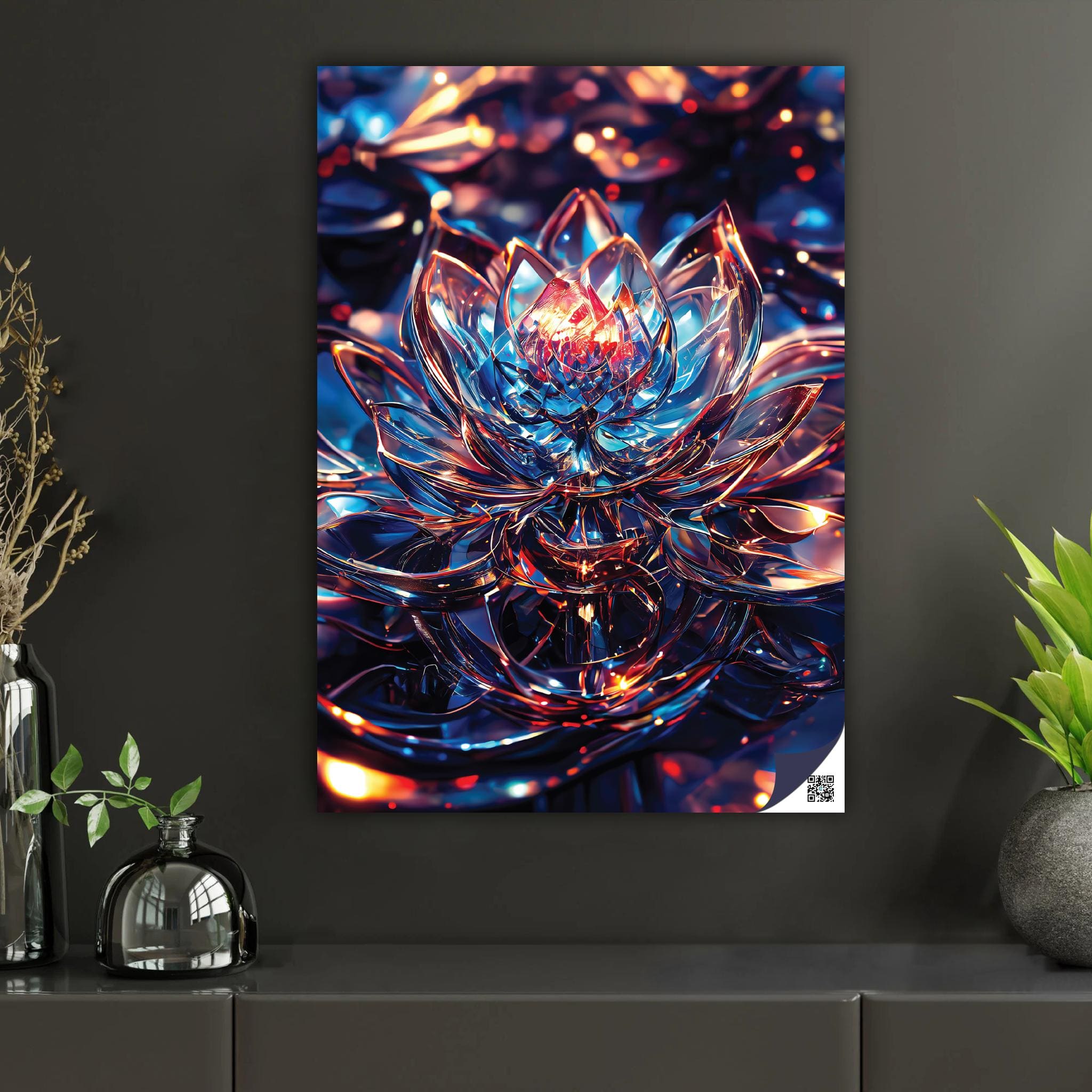 Crystal Lotus Radiance | Interactive AR Wall Art