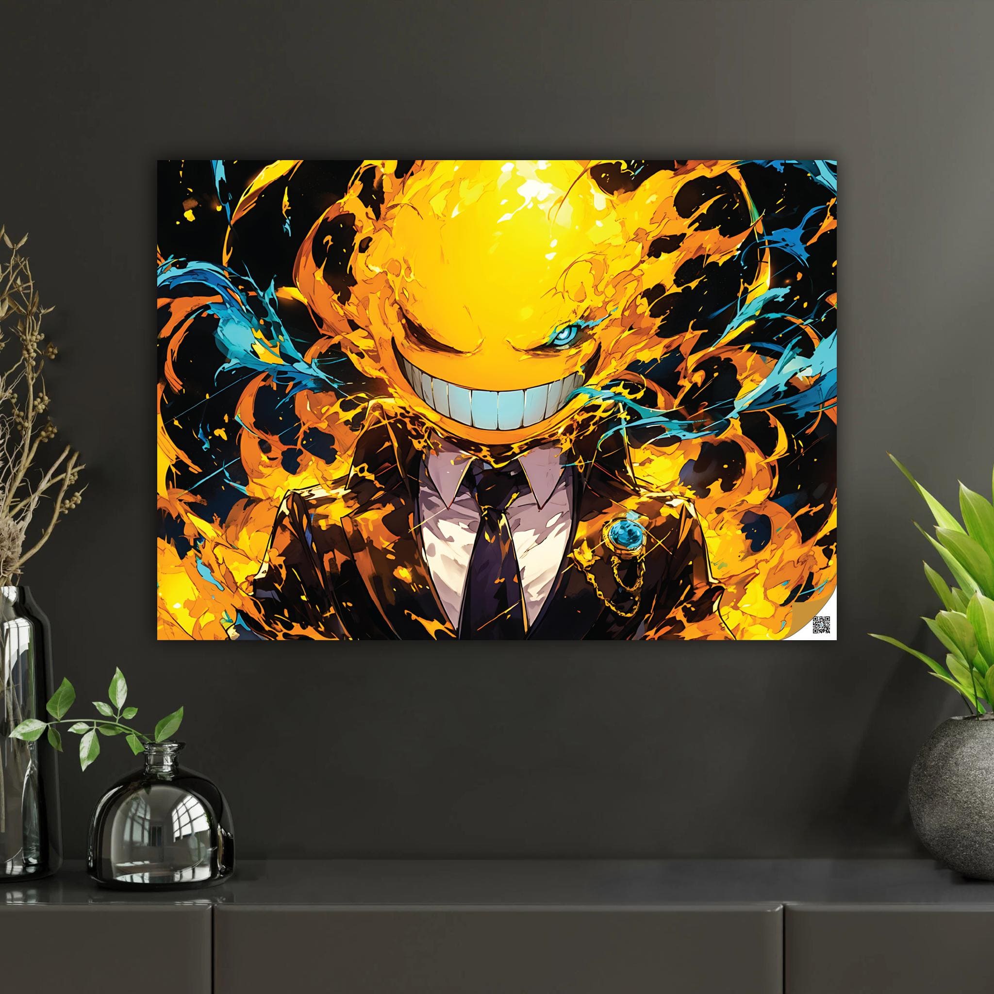 Korosensei’s Chaotic Laughter | AR Anime Artwork Print