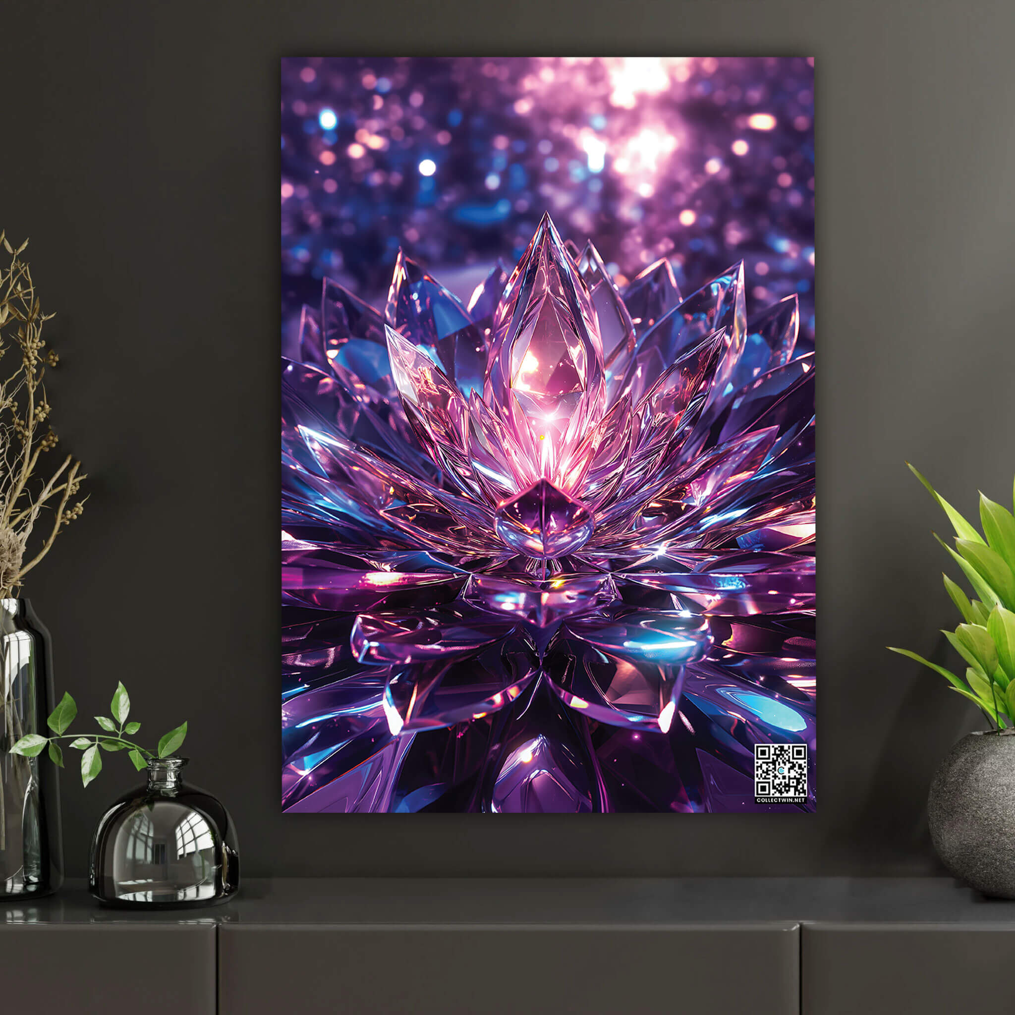 Amethyst Lotus Brilliance | Interactive AR Art Piece