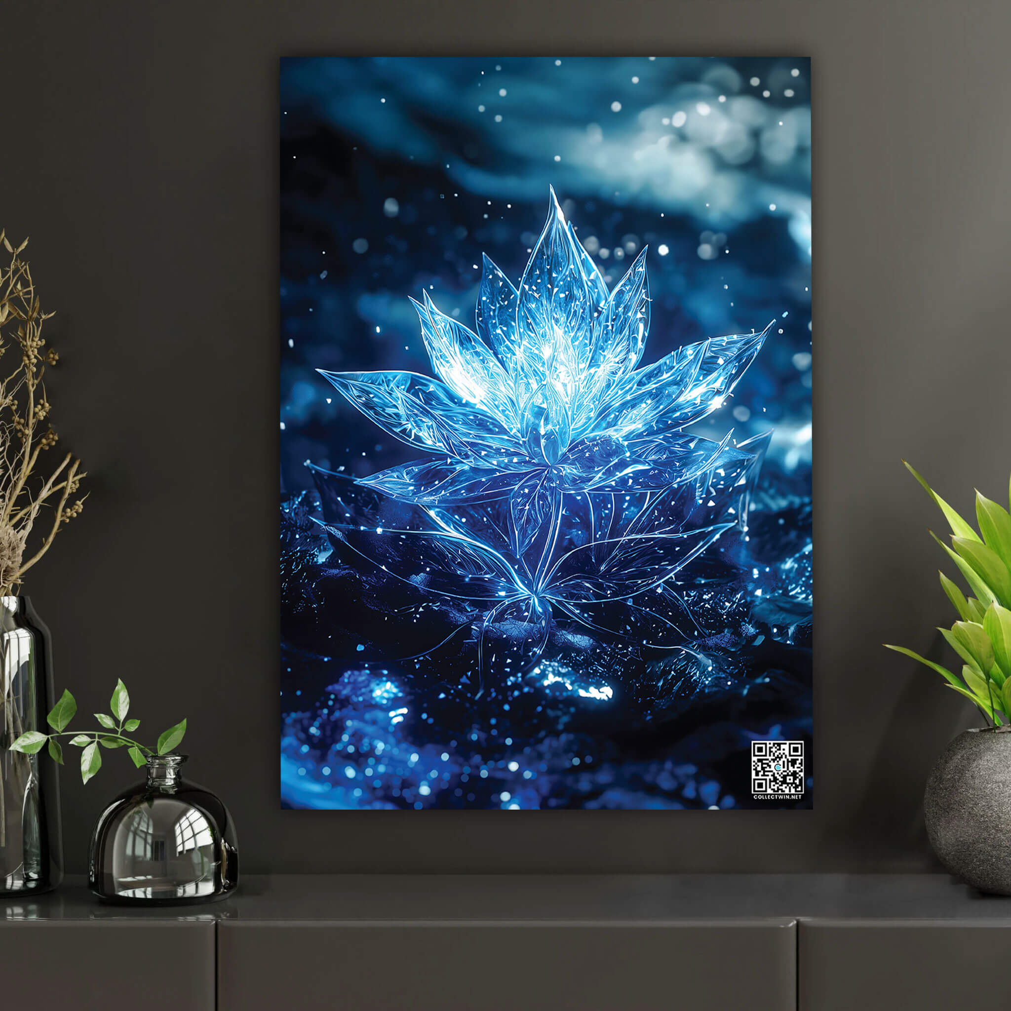 Ethereal Ice Lotus | Interactive AR Picture