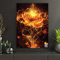 Fiery Lotus Blossom | Interactive AR Art Print