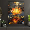 Golden Lotus Serenity | Interactive AR Wall Art