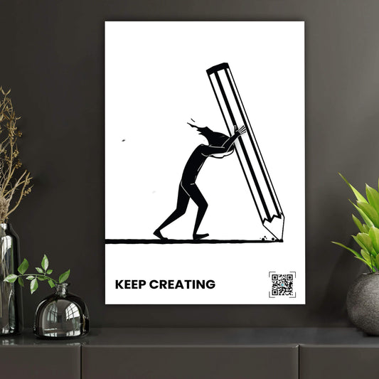 Keep Creating | Motivational AR Art Print