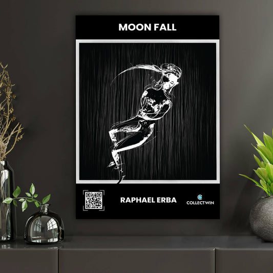 Moon Fall | Interactive AR Art Print by Raphaël Erba