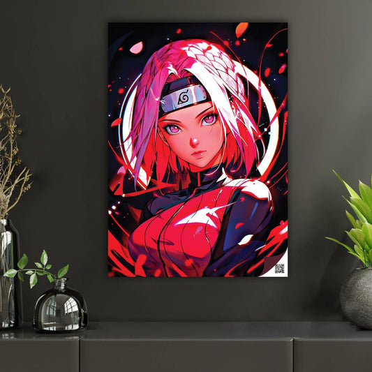 Sakura’s Fiery Resolve | Interactive AR Anime Artwork