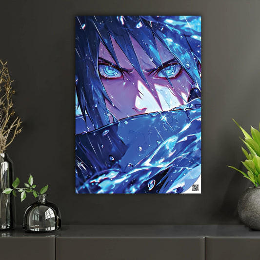 Sasuke’s Icy Gaze | Interactive AR Anime Metal/Acrylic Poster