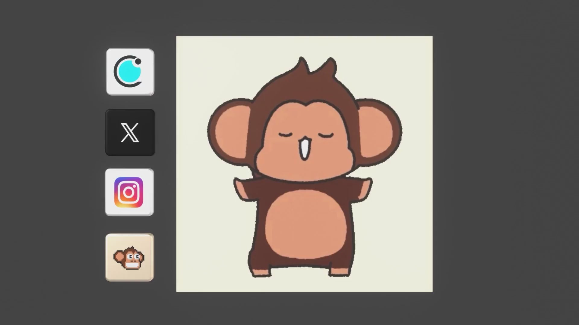 Chimpers Pixel Logo with Animated AR Experience