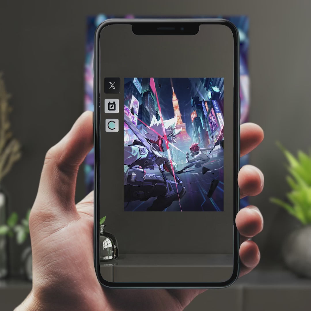 0n1 Force - The Battle for Tokyo | AR Artwork Metal Print