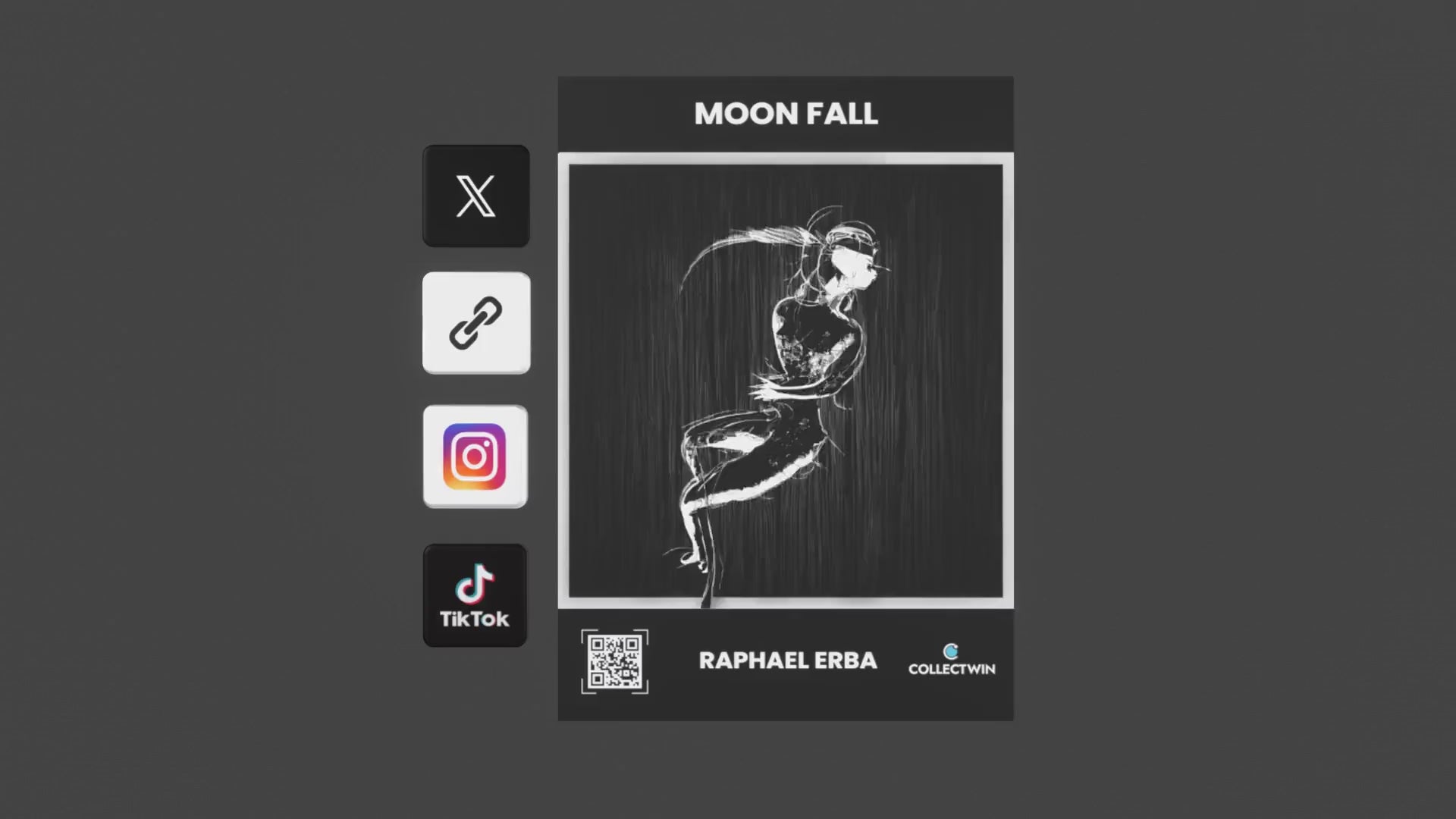 Moon Fall | Interactive AR Art Print by Raphaël Erba
