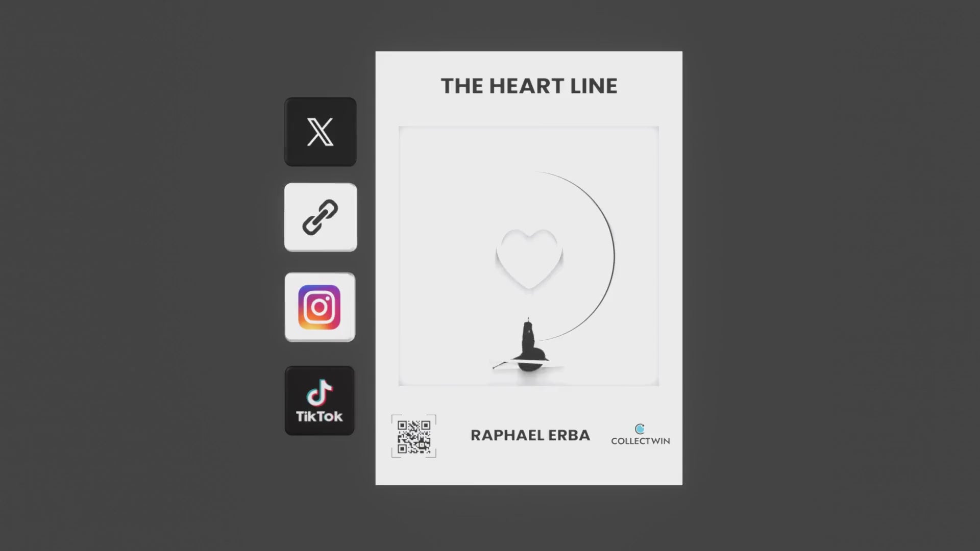 The Heart Line | Interactive AR Art Print by Raphaël Erba